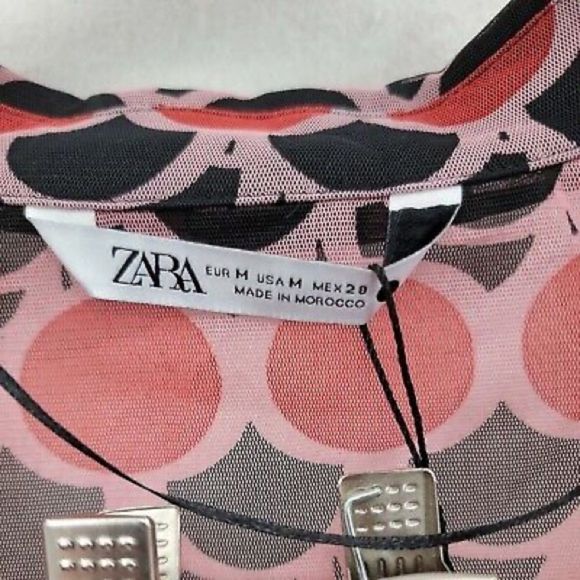 ZARA NWT SHEER BLOUSE BUTTON UP - Picture 4 of 9